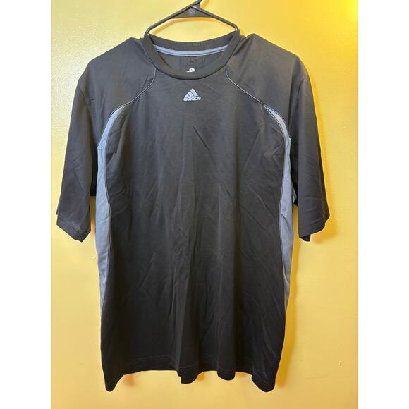 Adidas Climalite Training Shirt Men’s Large Black Gray Athletic - $28 - Picture 1 of 7